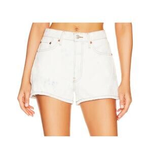 RE/DONE Women's Size 25 Sun bleach 70s High Rise Shorts - Acid Wash